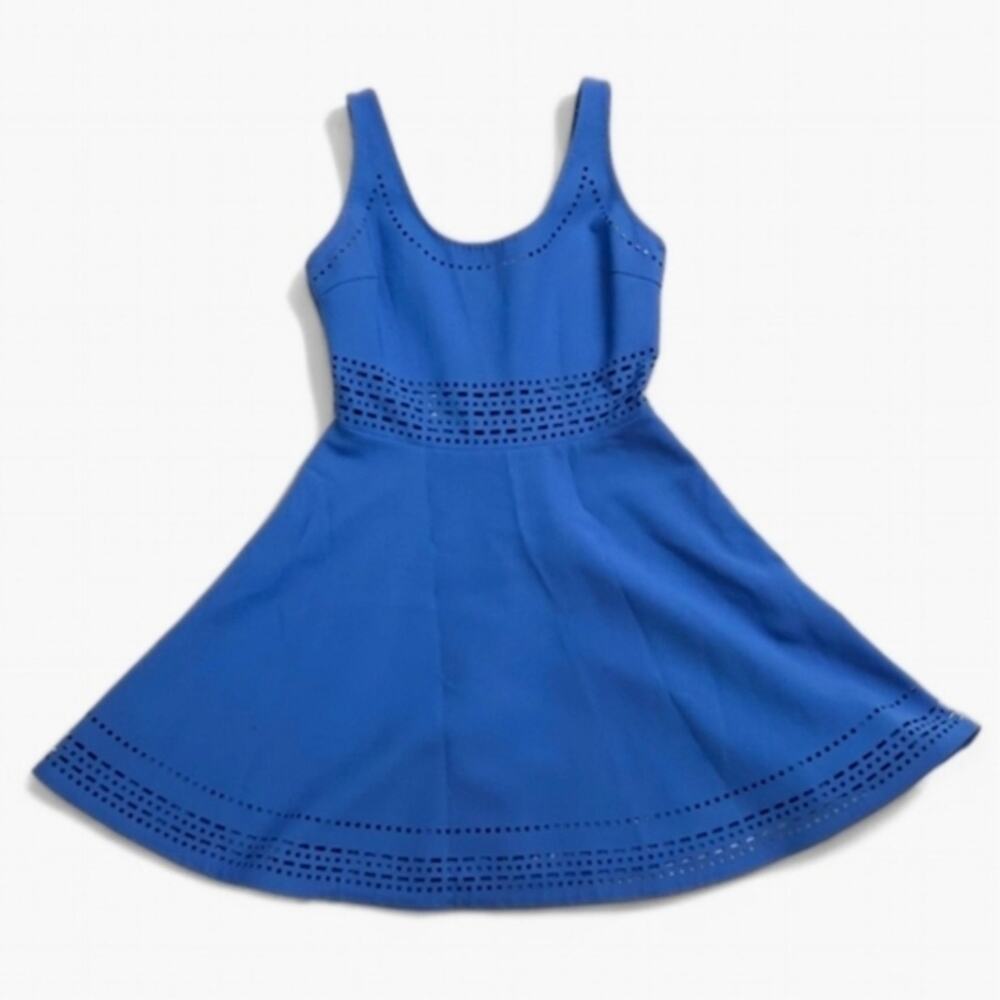 Elizabeth and James Blue Fit and Flare Cutout Dress Size 2 Chic Minimalism